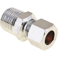 (image for) Brass Compression Coupling 3/8 in. IPS x 3/8 in. OD Chro
