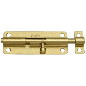 (image for) National Hardware 5 in. L Brass-Plated Steel Barrel Bolt 1 pk
