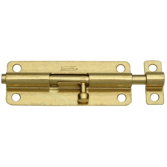 (image for) National Hardware 5 in. L Brass-Plated Steel Barrel Bolt 1 pk