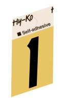 (image for) 1-1/2 in. Black Aluminum Self-Adhesive Number 1 1 pc.