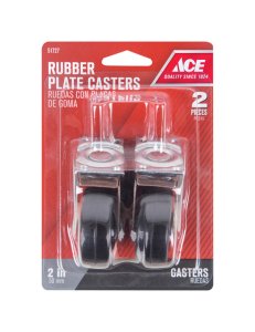 (image for) 2 in. Dia. Swivel Rubber Caster 80 lb. 2 pk