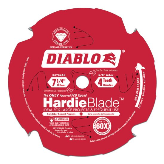 (image for) HardieBlade 7-1/4 in. Dia. x 5/8 in. Carbide Tip Titanium