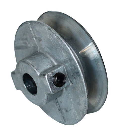 (image for) 2 1/4 in. Dia. Zinc Single V Grooved Pulley
