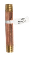 (image for) 3/8 in. MPT x 4 in. L Brass Nipple