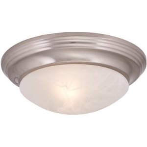 (image for) 11.625 in. 1-Light Brushed Nickel Flushmount