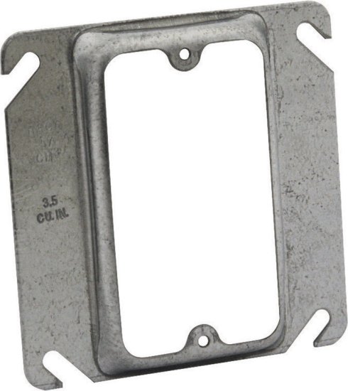 (image for) Square Steel 1 gang Box Cover For Single Wiring Device