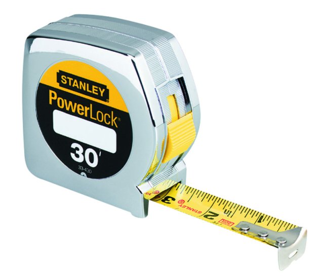 (image for) PowerLock 30 ft. L x 1 in. W Tape Measure Silver 1 pk