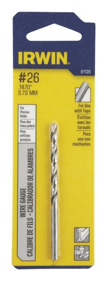 (image for) #26 x 3 in. L High Speed Steel Wire Gauge Bit 1 pc.