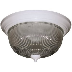 (image for) 13-1/2 in. Dome Ceiling in Fixture White Uses Two 60W Med Base