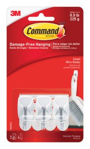 (image for) Command Small Plastic Wire Hooks 1-5/8 in. L 3 pk