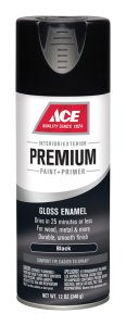 (image for) Premium Gloss Black Enamel Spray Paint 12 oz.