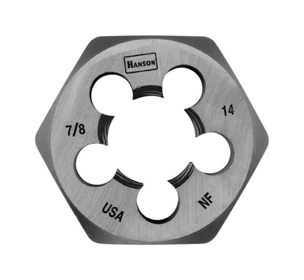 (image for) High Carbon Steel SAE Hexagon Die 7/8 in.-14NF 1 pc
