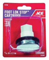 (image for) Foot Lok Stop Cartridge 5/16 in. Dia. Polished Chrome Plasti