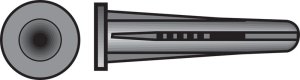 (image for) .138 in. Dia. x 3/4 in. L Plastic Round Head Conical Anc