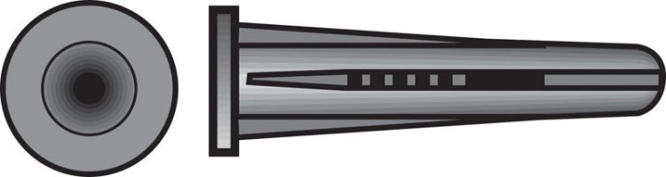 (image for) .138 in. Dia. x 3/4 in. L Plastic Round Head Conical Anc