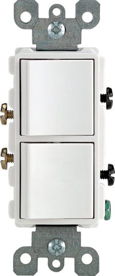 (image for) 15 amps Single Pole Combination AC Quiet Switch White