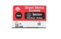 (image for) No. 6 x 1/2 in. L Phillips Flat Head Zinc-Plated Steel S