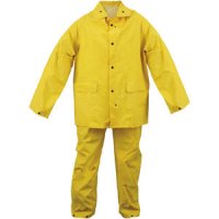 (image for) 3Pc Yellow Heavy Duty Rain Suit - Large