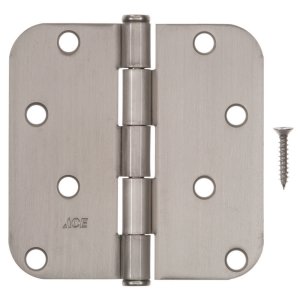(image for) Ace 4 in. L Satin Nickel Residential Door Hinge 3 pk