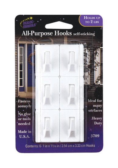 (image for) Self Stick Adhesive All Purpose Hanger 2 lb. 6 pk M