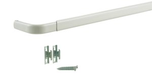 (image for) Enamel White Curtain Rod 18 in. L x 28 in. L