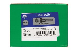 (image for) 1/2 in. Dia. x 5 in. L Hot Dipped Galvanized Steel Hex B