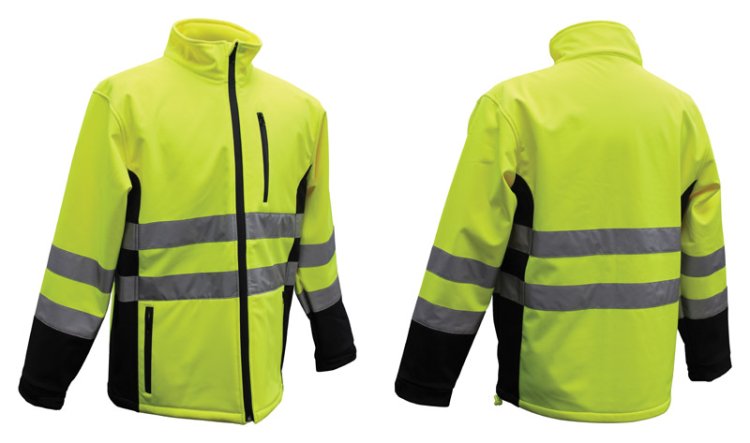 (image for) Hi-Vis Yellow Polyester Rain Jacket XXL