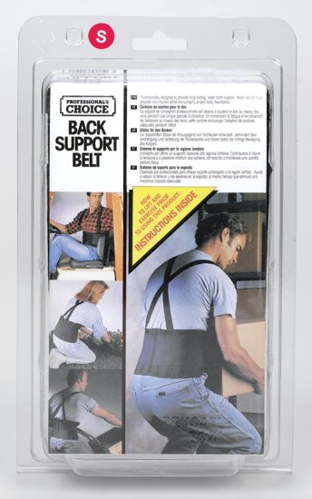 (image for) 28 in. to 32 in. Elastic Back Support Belt Black S 1 pc.