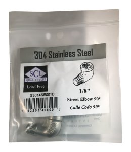 (image for) 1/8 in. FPT x 1/8 in. Dia. FPT Stainless Steel Stre