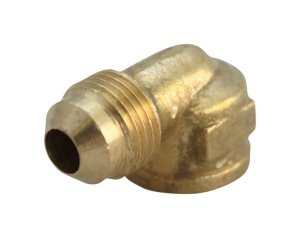 (image for) 1/2 in. Flare x 3/4 in. Dia. FPT Brass 90 Degree Elbow