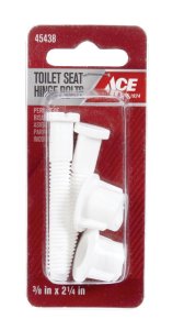 (image for) Toilet Seat Hinge Bolts White Plastic