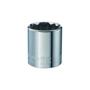(image for) 28 mm x 1/2 in. drive Metric 12 Point Standard Socket 1 pc.