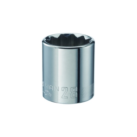 (image for) 28 mm x 1/2 in. drive Metric 12 Point Standard Socket 1 pc.