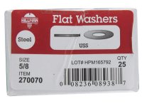 (image for) Zinc-Plated Steel 5/8 in. USS Flat Washer 25 pk