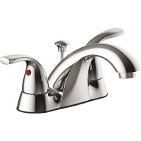(image for) 4 in. Centerset 2-Handle Bathroom Faucet in Chrome with Pop-Up