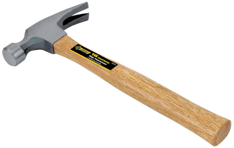 (image for) 16 oz. Smooth Face Rip Claw Hammer Wood Handle
