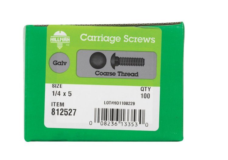 (image for) 1/4 in. Dia. x 5 in. L Hot Dipped Galvanized Steel Carri