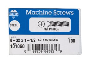 (image for) No. 8-32 x 1-1/2 in. L Phillips Flat Head Zinc-Plated St