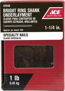 (image for) 3D 1-1/4 in. Underlayment Bright Steel Nail Round 1 lb.