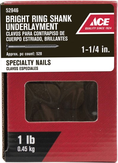 (image for) 3D 1-1/4 in. Underlayment Bright Steel Nail Round 1 lb.