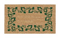 (image for) Ivy Border Tan/Green Coir Nonslip Door Mat 16 in. L x 27