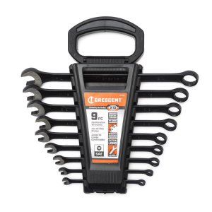 (image for) Crescent X10 12 Point SAE Combination Wrench Set 9 pc