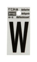 (image for) 1 in. Reflective Black Vinyl Self-Adhesive Letter W 1 pc.