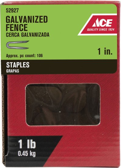 (image for) 1 in. L Galvanized Steel Fence Staples 1 lb.