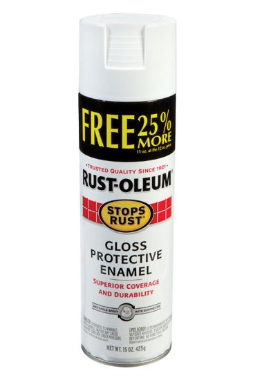 (image for) Rust-Oleum Stops Rust Gloss White Spray Paint 15 oz