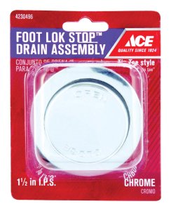 (image for) 1-1/2 in. Dia. Polished Metal Drain Assembly Round