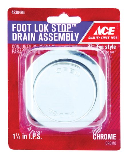 (image for) 1-1/2 in. Dia. Polished Metal Drain Assembly Round