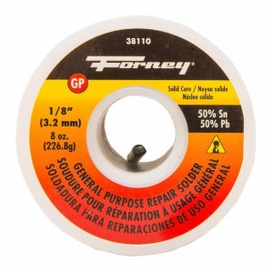(image for) Forney 8 oz Solid Wire Solder 0.13 in. D Tin/Lead 50/50 1 pc