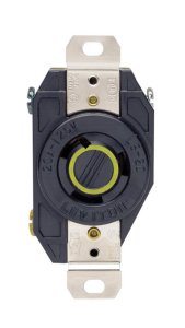 (image for) 20 amps 125 V Single Black Locking Receptacle L5-20R 1 pk