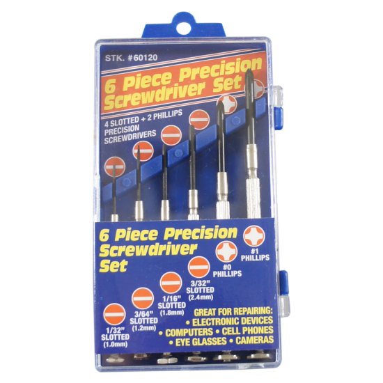 (image for) 6 pc. Multi-Blade Precision Screwdriver Set 4 in.